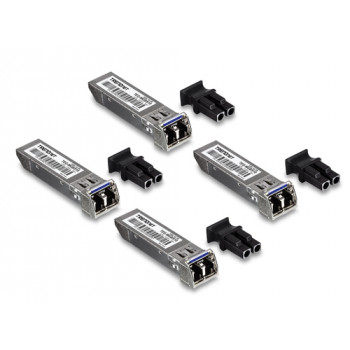 TRENDnet TEG MGBS10 - μονάδα πομποδέκτη SFP (Mini-GBIC) - 1GbE - 1000Base-LX - LC Single-Mode - έως 10 km - 1310 nm - TAA (συσκευασία 4 τεμ.)