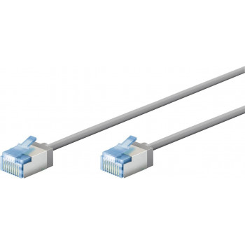 Goobay Slim Cat6a U/FTP Καλώδιο patch RJ45, 1 m, Γκρι