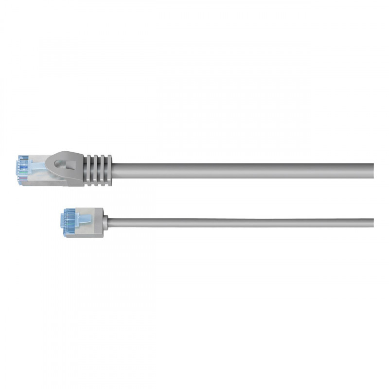 Goobay Slim Cat6a U/FTP Καλώδιο patch RJ45, 1 m, Γκρι