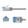 Goobay Slim Cat6a U/FTP Καλώδιο patch RJ45, 1 m, Γκρι