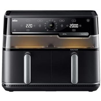 Braun TD5053IBK διπλή φριτέζα θερμού αέρα, 5 + 5 L
