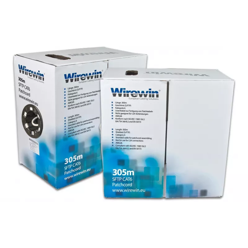 Wirewin Cat6 U/FTP Καλώδιο Patch, 305 m, Γκρι (VKBOX KAT6 PATCH 305.0)