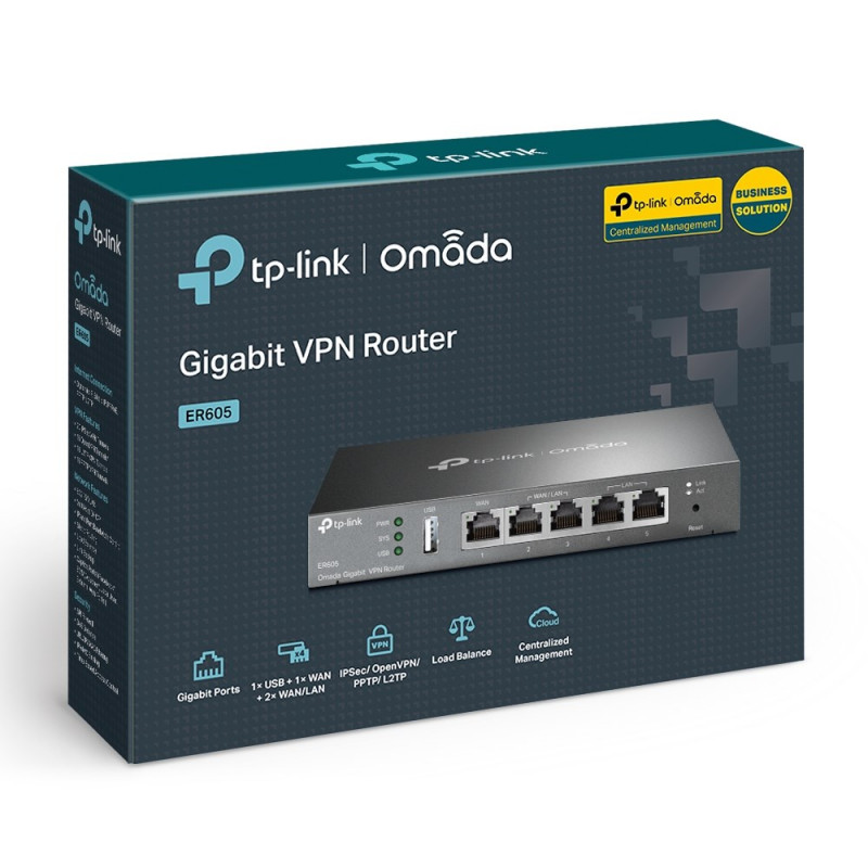 TP-Link ER605 (TL-R605) Gigabit-VPN router, μαύρο