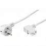 DSIT Γωνιακό καλώδιο τροφοδοσίας Schuko σε IEC C13, 2 m, λευκό