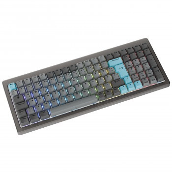Ducky Cushion 98 Gaming πληκτρολόγιο, 96%, DE Layout (ISO), Shush Red Switches - Nickel (DKCUS2598-DSDEPHCC3H1)