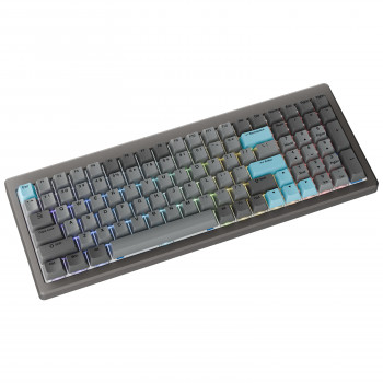 Ducky Cushion 98 Gaming πληκτρολόγιο, 96%, US-Layout (ANSI), Shush Red Switches - Nickel (DKCUS2598-DSUSPHCC3H1)