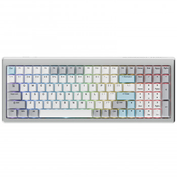 Ducky Cushion 98 Gaming πληκτρολόγιο, 96%, US-Layout (ANSI), Shush Red Switches - Ασημί (DKCUS2598-DSUSPHCC4S1)