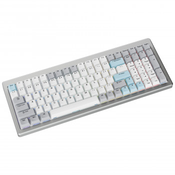 Ducky Cushion 98 Gaming πληκτρολόγιο, 96%, US-Layout (ANSI), Shush Green Switches - Ασημί (DKCUS2598-DDUSPHCC4S1)
