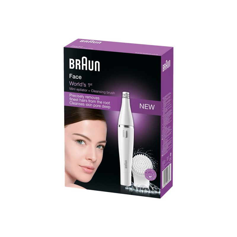 Braun Face SE810 αποτριχωτική συσκευή προσώπου με κεφαλή καθαρισμού
