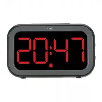 TFA Dostmann Bingo Hybrid ψηφιακό ξυπνητήρι, οθόνη LCD/LED, Μαύρο/Ανθρακί, 60.2048.01