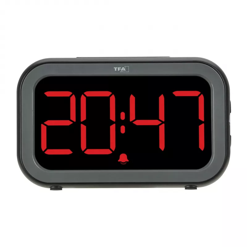 TFA Dostmann Bingo Hybrid ψηφιακό ξυπνητήρι, οθόνη LCD/LED, Μαύρο/Ανθρακί, 60.2048.01