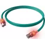 ZVK EasyLan Cat6a LED καλώδιο patch RJ45, θωρακισμένο, 7,5 m, τυρκουάζ