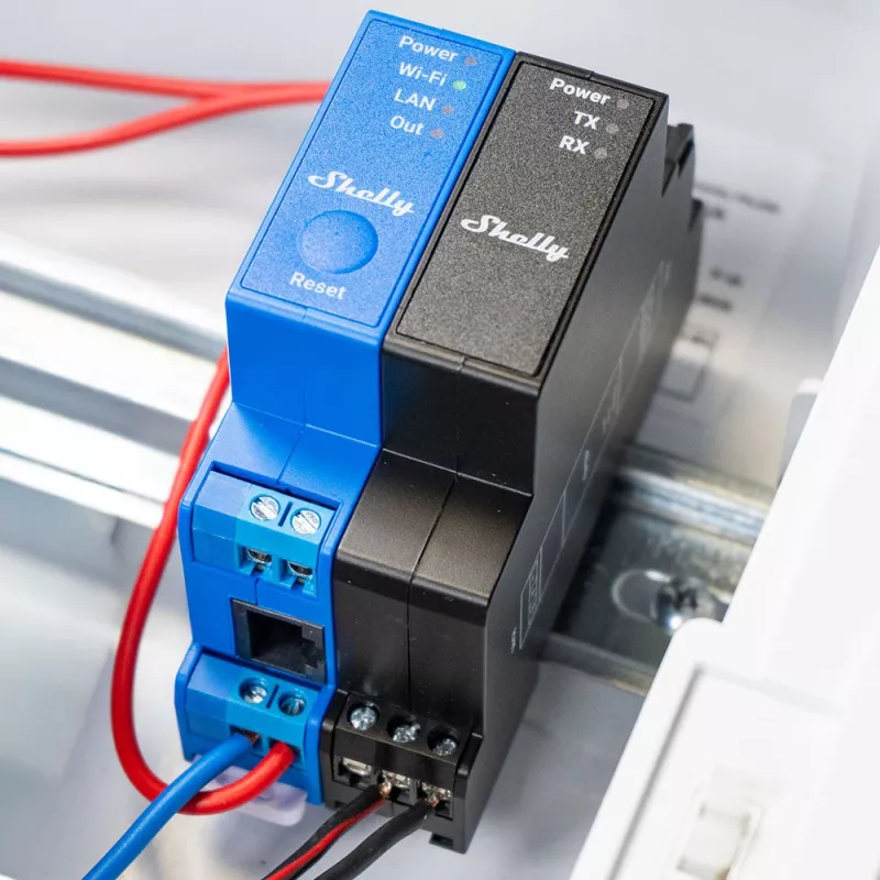 Shelly Pro Modbus Add-on RS485, αξεσουάρ ράγας DIN