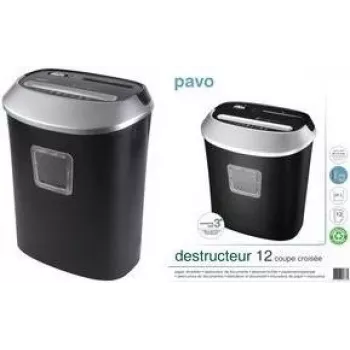 pavo Crosscut 12 καταστροφέας εγγράφων, σωματίδια 5 x 38 mm, 12 φύλλα A4, πλάτος εργασίας 220 mm (8053384)