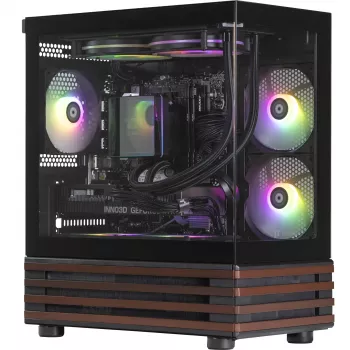 Thermaltake LCGS View 170WS Επιτραπέζιος υπολογιστής, μαύρο/ξύλο, Windows 11 Home