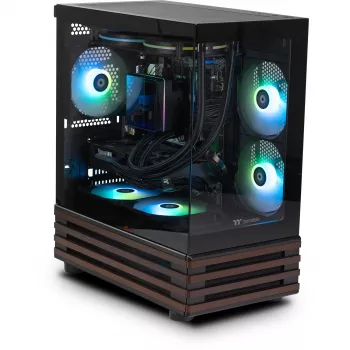 Thermaltake LCGS View 170WS Επιτραπέζιος υπολογιστής, μαύρο/ξύλο, Windows 11 Home