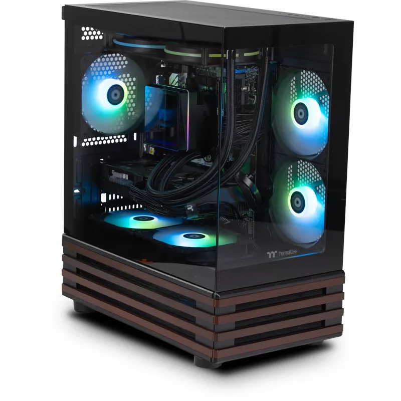 Thermaltake LCGS View 170WS Επιτραπέζιος υπολογιστής, μαύρο/ξύλο, Windows 11 Home