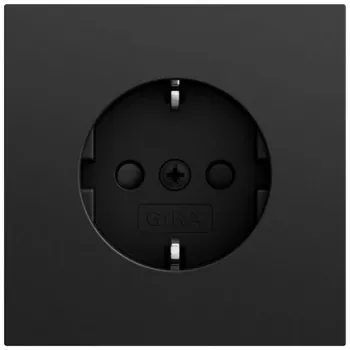 Gira System 70 πρίζα SCHUKO SP, μαύρο, 445374
