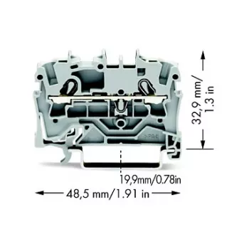 WAGO 2002-1201 μπλοκ ακροδεκτών, 5,2 mm, 48,5 mm, 32,9 mm, 800 V