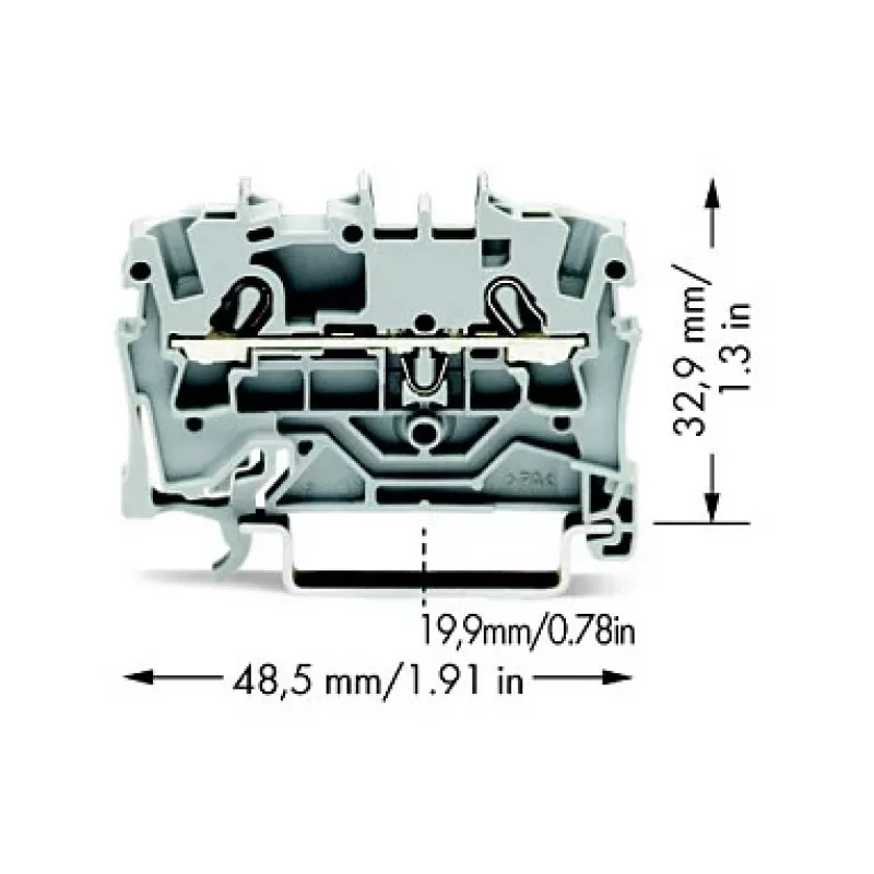 WAGO 2002-1201 μπλοκ ακροδεκτών, 5,2 mm, 48,5 mm, 32,9 mm, 800 V