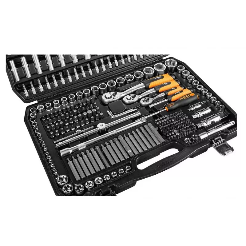 Neo Tools 10-218 Σετ εργαλείων, 300 τεμ., 1/2, 3/8, 1/4 υποδοχή