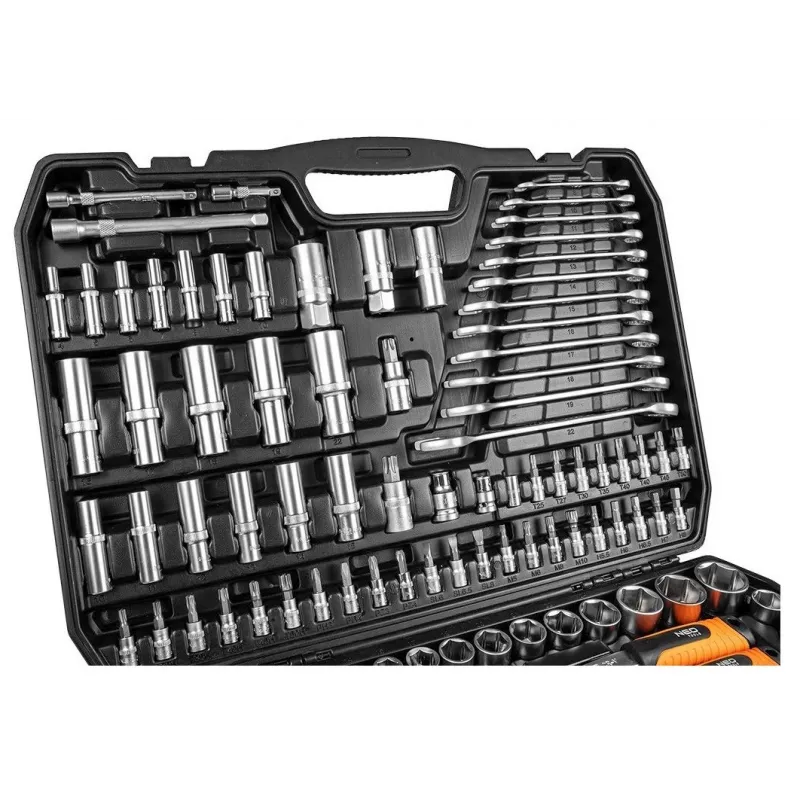 Neo Tools 10-218 Σετ εργαλείων, 300 τεμ., 1/2, 3/8, 1/4 υποδοχή