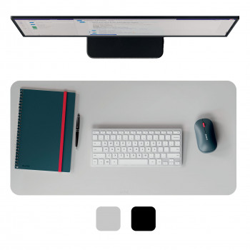 LEITZ Υποχείριο 700 x 360 mm, ανακυκλωμένο δέρμα, γκρι, λείο, στρογγυλεμένο
