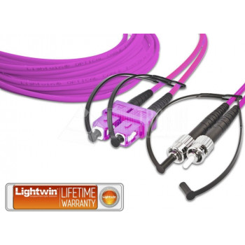 Lightwin καλώδιο patch οπτικών ινών SC σε ST OM4, 2 m, μωβ