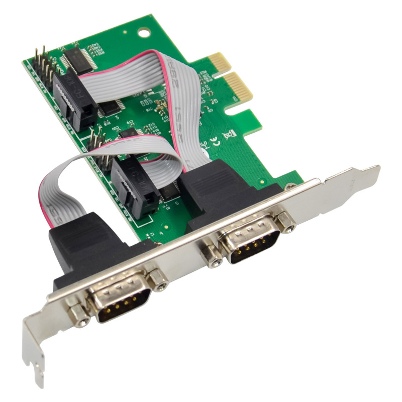 InLine® Κάρτα διασύνδεσης PCIe x1, 4x RS-232, Low Profile