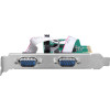 InLine® Κάρτα διασύνδεσης PCIe x1, 4x RS-232, Low Profile