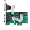 InLine® Κάρτα διασύνδεσης PCIe x1, 4x RS-232, Low Profile