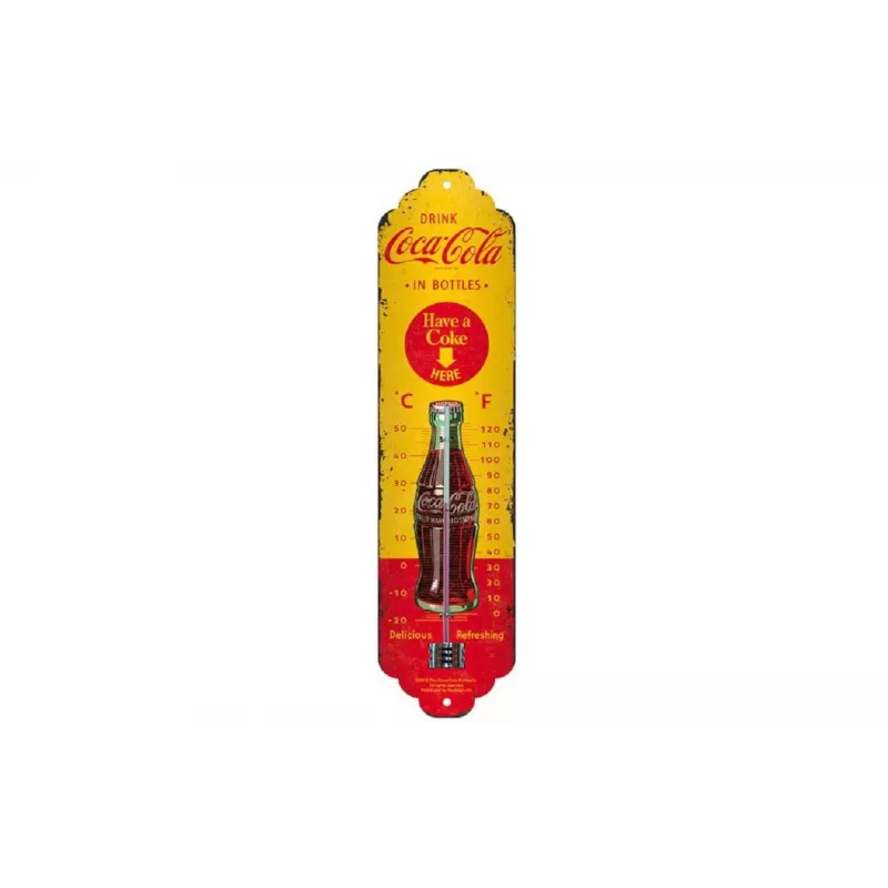 TFA Dostmann NOSTALGIC ART Coca Cola Θερμόμετρο κίτρινο, κόκκινο