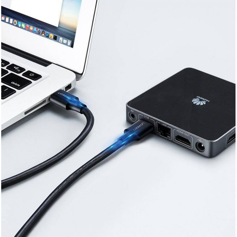Ugreen US102 καλώδιο USB 2.0 βύσμα σε βύσμα, 0,5 m, μαύρο