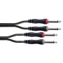 Cordial 14845 Καλώδιο ήχου jack [2x αρσενικό jack 6,3 mm (mono) - 2x αρσενικό jack 6,3 mm (mono)] 3 m μαύρο περίβλημα PVC, Twin-Lead
