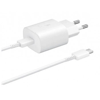 Samsung Ταξιδιωτικός προσαρμογέας TA800 με καλώδιο USB-C σε USB-C, Λευκό