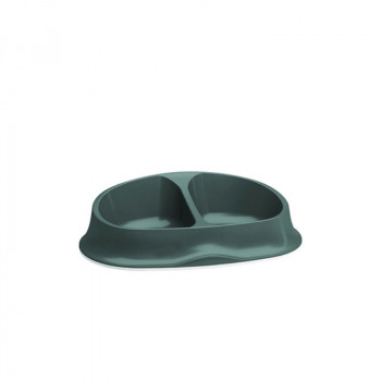 Stefanplast Διπλό μπολ φαγητού Chic 0,25+0,25 l 27x17,5x7,2 cm πράσινο