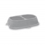 Stefanplast ταΐστρα Break 11 0,4+0,4L 28x17x6cm ασορτί γκρι/μπλε