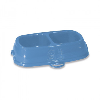 Stefanplast ταΐστρα Break 11 0,4+0,4L 28x17x6cm ασορτί γκρι/μπλε