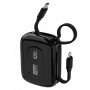 Dudao K32 Powerbank 22,5 W 10000 mAh με ενσωματωμένο καλώδιο USB-C/Lightning – Μαύρο