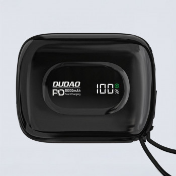 Dudao K32 Powerbank 22,5 W 10000 mAh με ενσωματωμένο καλώδιο USB-C/Lightning – Μαύρο