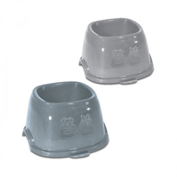 Stefanplast Ταΐστρα Break 9 0,7L 19x19x11cm ασορτί γκρι/μπλε