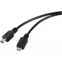 Renkforce Καλώδιο USB 2.0 Micro-USB σε Mini-USB, 0,5 m, Μαύρο