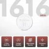 Uniross Μπαταρίες CR1616 Λιθίου κουμπί 3V - SP5