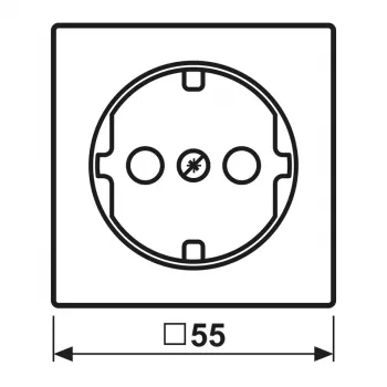 Jung A 1520 KIPL WW Κεντρική Πλάκα για Πρίζα SCHUKO, alpinweiß
