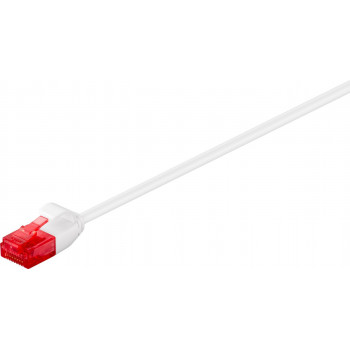Goobay Slim Cat6 U/UTP καλώδιο patch RJ45, 1 m, λευκό (93692)