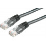 Secomp Καλώδιο Patch Cat6 U/UTP RJ45, 1 m, Μαύρο
