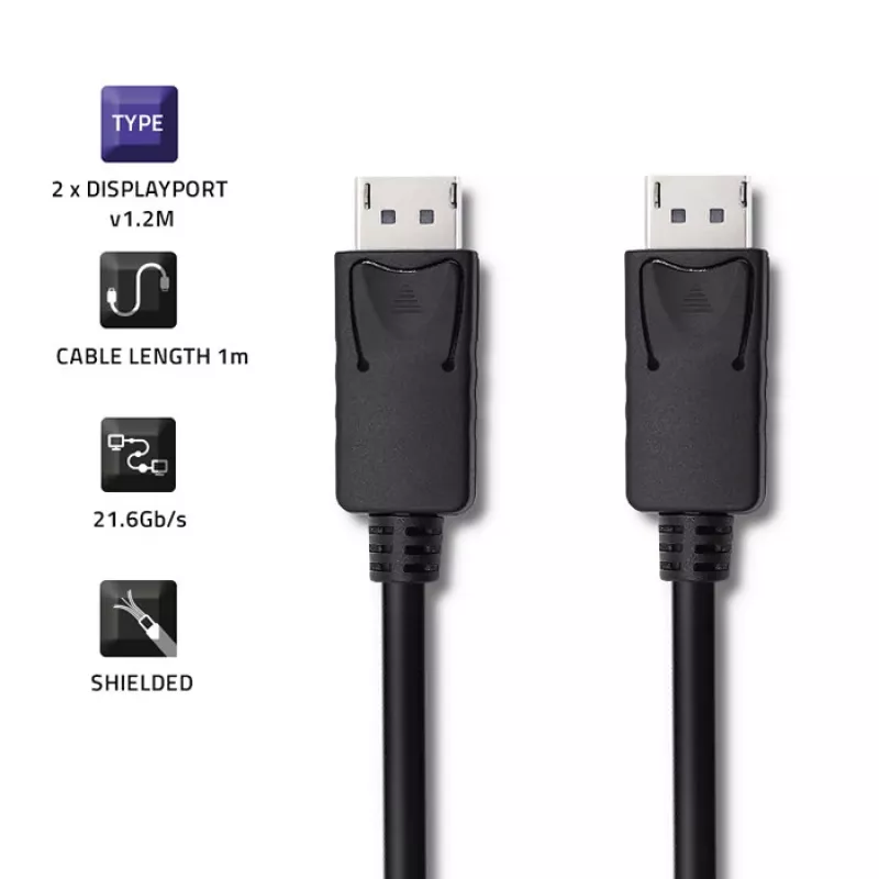 Qoltec καλώδιο DisplayPort, 1 m, 5K