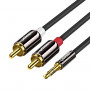 UGREEN AV116 καλώδιο ήχου RCA σε AUX 3,5mm 1m – μαύρο