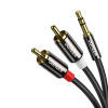 UGREEN AV116 καλώδιο ήχου RCA σε AUX 3,5mm 1m – μαύρο