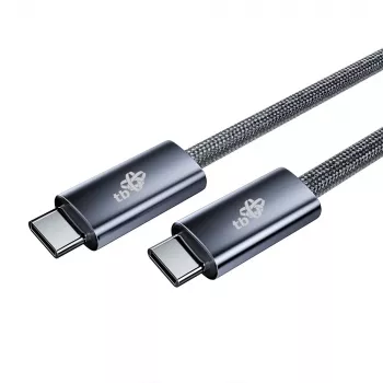TB Braided καλώδιο USB 3.2 Gen 1 USB-C σε USB-C, 1 m, 100 W, μαύρο
